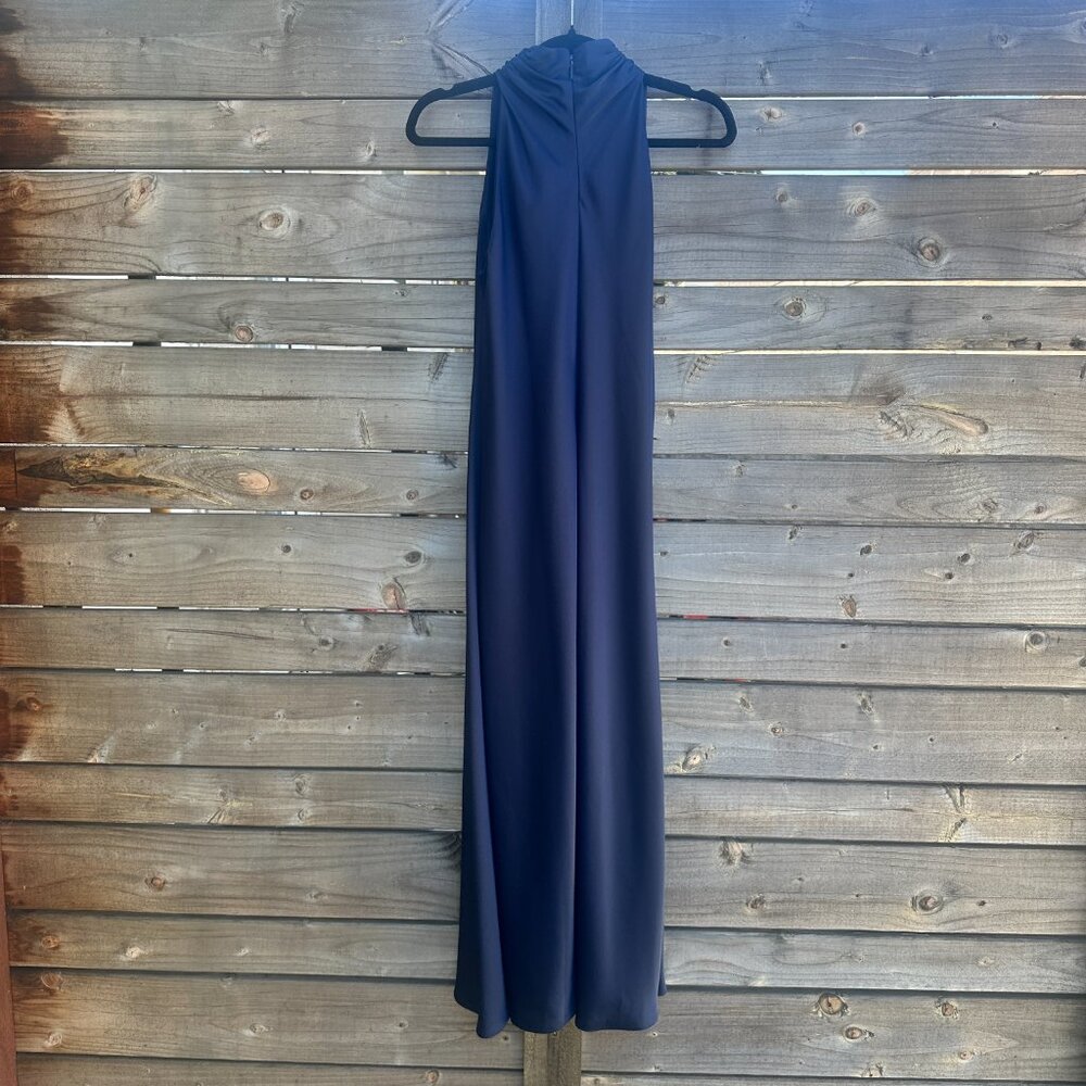 Ted Baker High Cowl Neck Elegant Maxi Dress Wedding Bridesmaid Navy - 4 - Picture 5 of 5